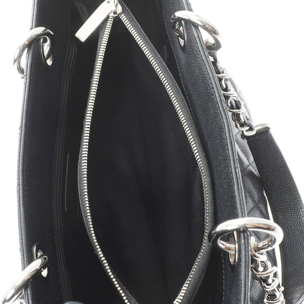 Chanel Matelasse Gst Black Silver Hardware Caviar Skin Tote Bag - Picture 11 of 11